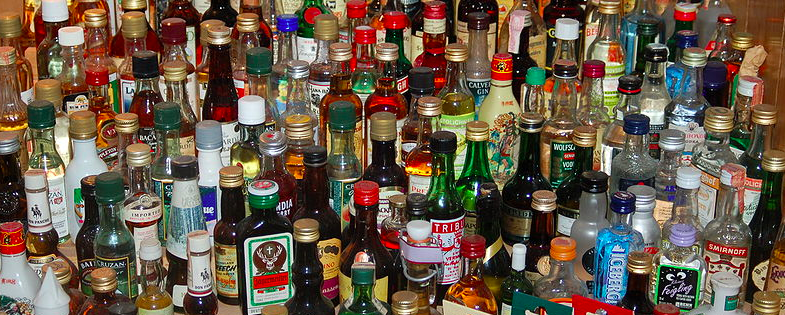alcoholic bottles